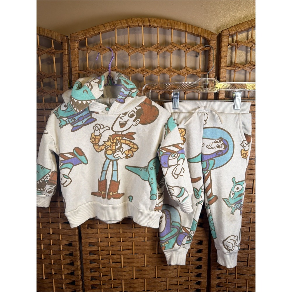 Disney Pixar Toy Story Hoodie Shirt and Jogger Pants Set Pair Size 2T Matching